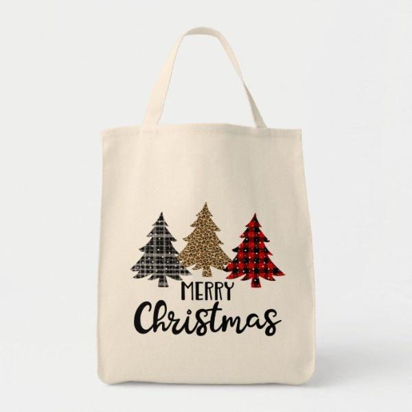 christmas theme canvas bag 