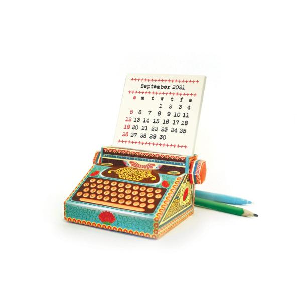 3D Paper Desk Miniature Vintage Typewriter Calender